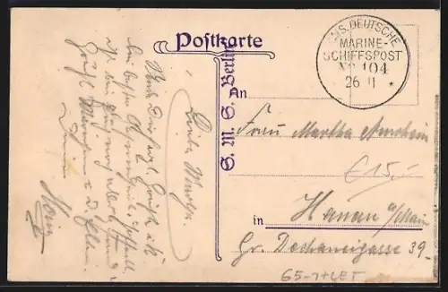 AK Libau, Blick auf den Bahnhof, Strassenbahn