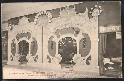 AK Reims, Exposition de la Maison A. Houlon & Fils, Galerie des Arts Libéraux, Ausstellung