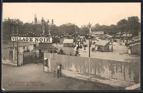 AK Reims, Exposition de Reims 1903, Vue d`ensemble du Village Noir, Ausstellung