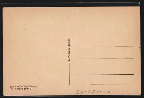 Steindruck-AK Aarburg, Stadtpanorama mit Kirche und Brücke