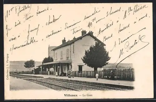 AK Vitteaux, La gare, Ansicht des Bahnhofs