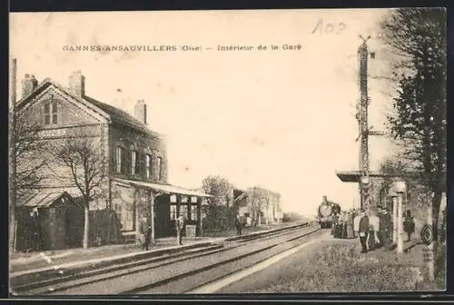 AK Gannes-Ansauvillers, Intérieur de la Gare
