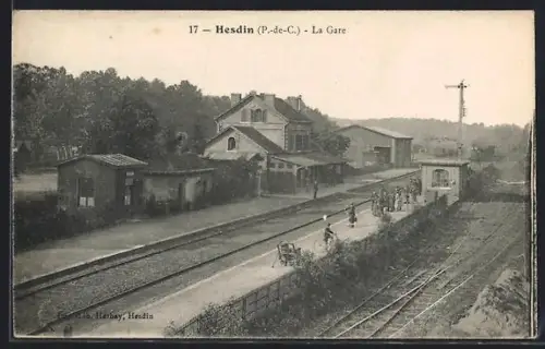 AK Hesdin /P.-de-C., La Gare