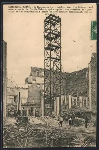 AK Nognet sur Seine, La Catastrophe du 31 Oct. 1911