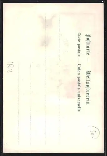 AK Persien, Wappen mit Krone, Löwe und Schwert