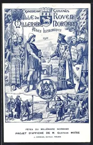 AK Rouen, Millenaire Normand, Fetes Historiques 1911, Exposition Congrès, Ausstellung