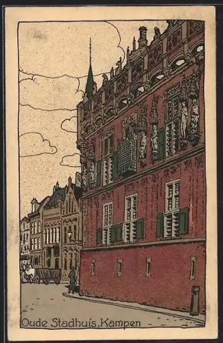 Steindruck-AK Kampen, Oude Stadhuis
