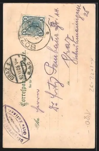 Künstler-AK Zeno Diemer: Bozen, Strassenpartie am gasthof Batzenhäusl bei Nacht