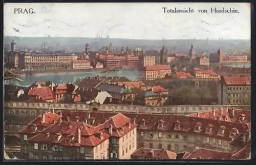 AK Prag / Praha, Totalansicht von Hradschin