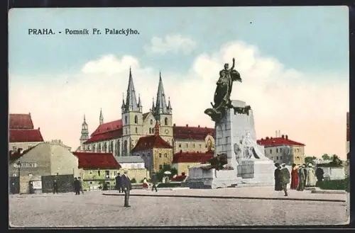 AK Prag / Praha, Pomník Fr. Palackýho