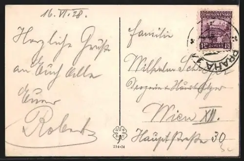 AK Prag / Praha, Staromestský orloj. Týnský chrám.