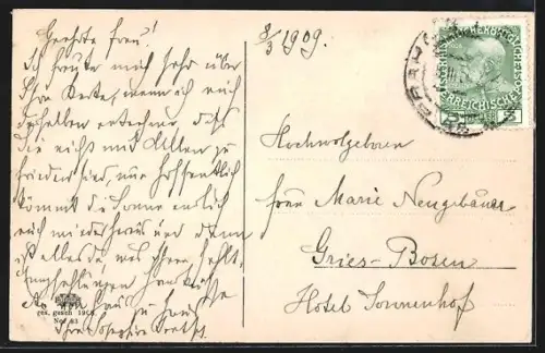 AK Prag / Praha, Karlsbrücke und Hradschin vom Franzensquai aus gesehen