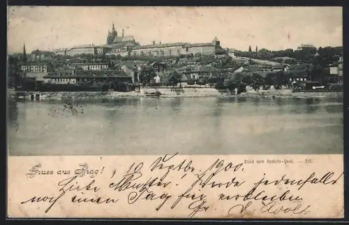 AK Prag / Praha, Blick vom Rudolfs-Quai