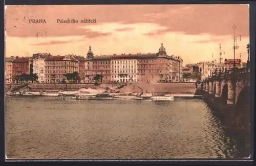 AK Prag / Praha, Palackého nábrezí