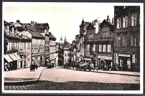 AK Prag / Praha, Kleinseite mit Geschäften