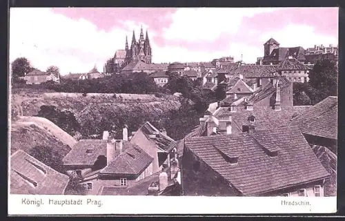 AK Prag / Praha, Blick zum Hradschin