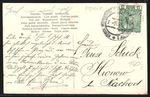 AK Prag / Praha, Blick zum Hradschin