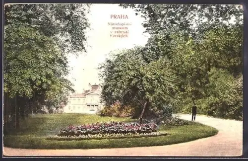 AK Prag / Praha, Národopisné museum v zahradé Kinských