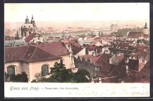 AK Prag / Praha, Panorama der Kleinseite