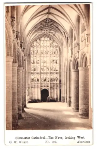 Fotografie G. W. Wilson & Co., Aberdeen, Ansicht Gloucester, The Nave of Gloucester Cathedral