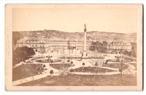 Fotografie F. Brandseph, Stuttgart, Ansicht Stuttgart, Blick nach dem Schloss mit Königsplatz