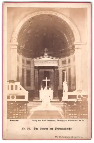 Fotografie Paul Herrmann, Potsdam, Ansicht Potsdam, Innenansicht der Friedenskirche