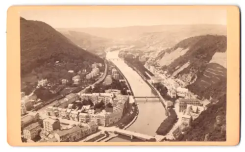 Fotografie unbekannter Fotograf, Ansicht Bad Ems, Blick vom Berg auf den Ort