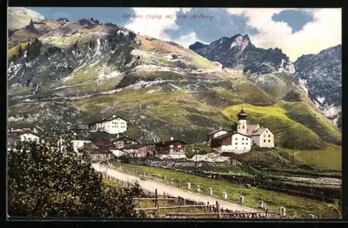 AK Stuben, Ortsansicht mit Strasse