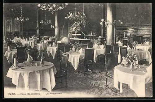 AK Paris, Le Restaurnat en Hotel Continental