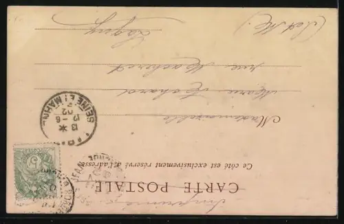 AK Bordeaux, La Place Gambetta & le Cours de l`Intendance, Pferdebahn