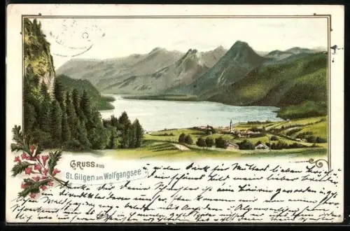 Künstler-AK St. Gilgen am Wolfgangsee, Panorama