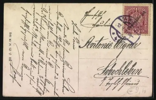 AK Wien, Elisabethpromenade mit Rossauer Kaserne