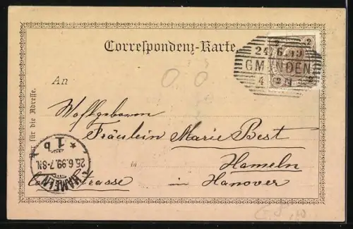 AK Gmunden, Ortsansicht mit Blick auf den See und das Bergpanorama