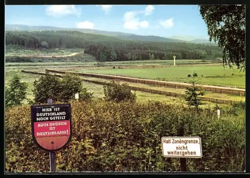 AK Zonengrenze im Harz, Schilder am Todesstreifen