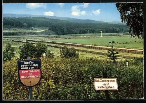 AK Zonengrenze im Harz, Schilder am Todesstreifen