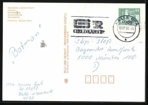 AK Halle-Neustadt, Strassenpartien mit Gebäudeansichten