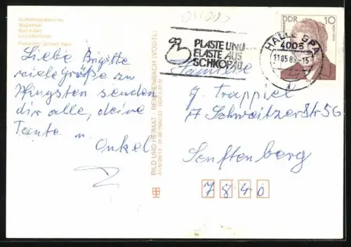 AK Halle-Neustadt, Apotheke, Lenindenkmal, Sportplatz