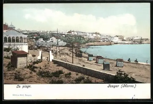 AK Tanger, La plage, Strandansicht