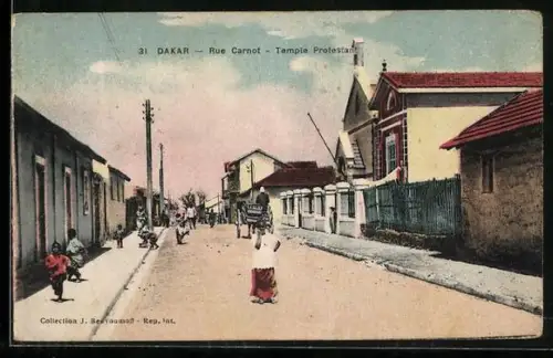 AK Dakar, Rue Carnot, Temple Protestant