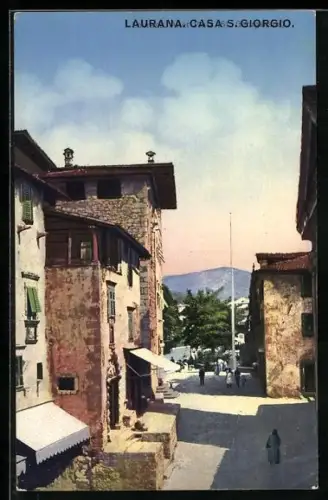 AK Lovrana, Alter Platz am St. Georgshaus