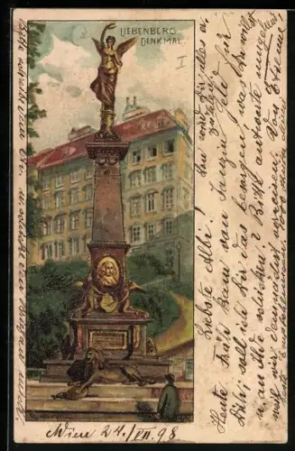 Künstler-AK Wien I, am Liebenberg Denkmal