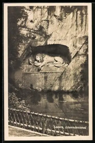 AK Luzern, Löwendenkmal