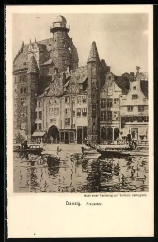 Künstler-AK Danzig, Frauentor
