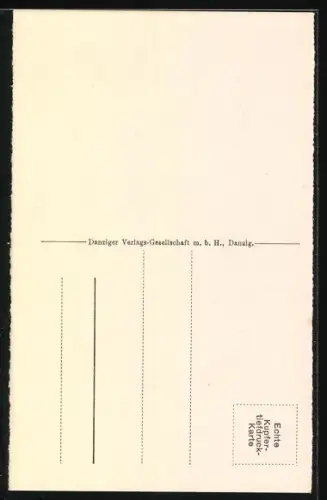 Künstler-AK Danzig, Strasse Frauengasse am Tor