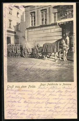 AK Peronne, Bayrische Feldküche