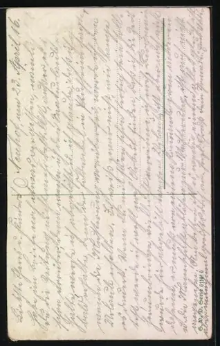 AK Liebe Grüsse aus der Heimat, Familie mit deutscher Fahne