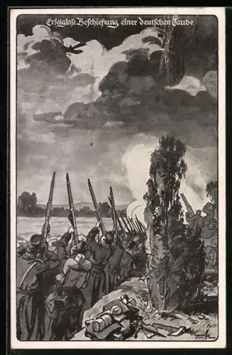 AK Deutscher Luftflotten-Verein, Erfolglose Beschiessung einer deutschen Taube