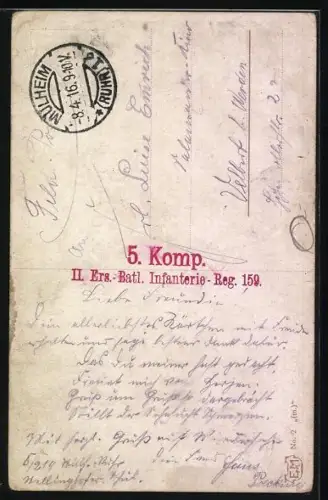 AK Soldat belästigt Fräulein am Brunnen