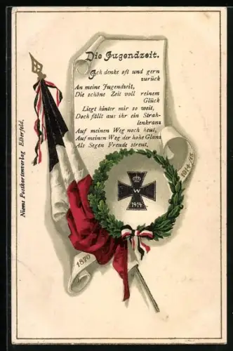 AK Eisernes Kreuz, Deutschland, Deutschland über alles!, Deutsche Fahne