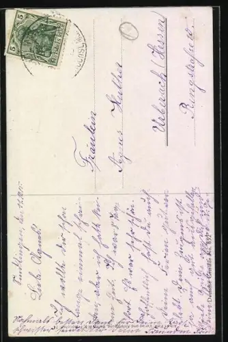 Künstler-AK Kaiser Wilhelm II. am Grabe eines Soldaten